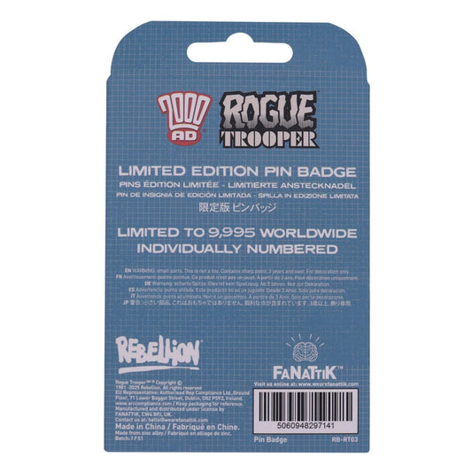 2000 AD Pin Badge Rogue Trooper GI Limited Edition  5060948297141