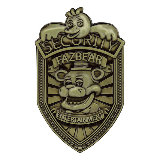 Five Nights at Freddy´s Replica Security Badge Antique Brass Edition 5060948296885