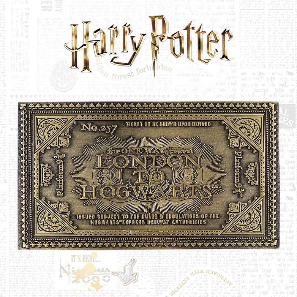 Harry Potter Replica Hogwarts Train Ticket Li 5060662469190