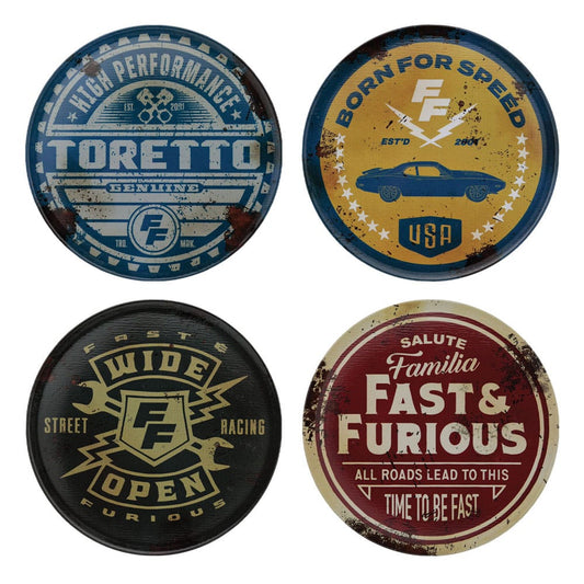 Fast & Furious Coaster 4-Pack Vintage Style  5060948297400
