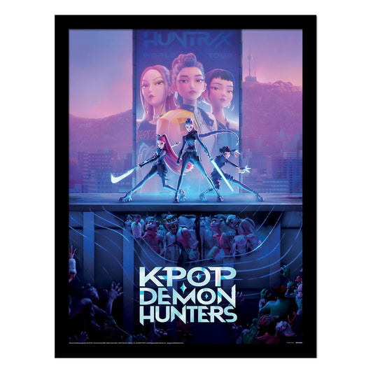 KPop Demon Hunters Collector Print Framed Poster Movie Key Art 5063457072063