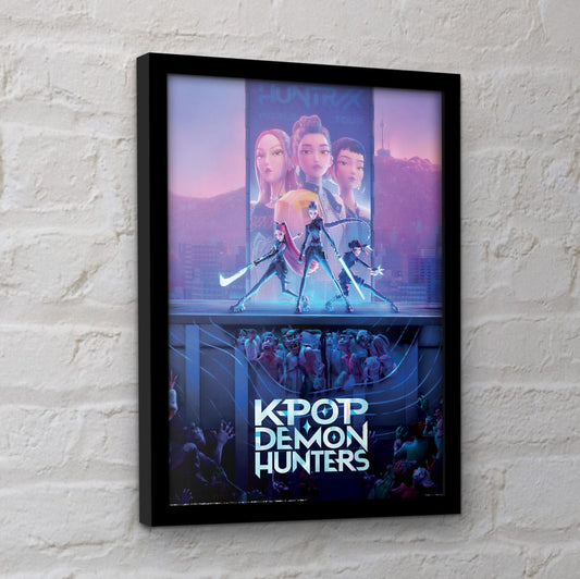 KPop Demon Hunters Collector Print Framed Poster Movie Key Art 5063457072063
