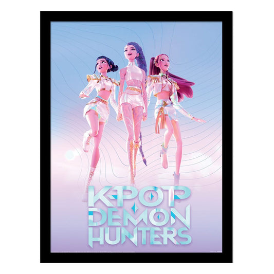 KPop Demon Hunters Collector Print Framed Poster Trio 5063457072094