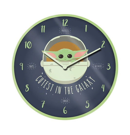 Star Wars The Mandalorian Wall Clock Cutest In The Galaxy 5050293854540