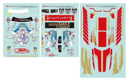 Hatsune Miku GSR Character Customization Series 052 Sticker Set for GSR Cars 1/10 Racing Miku SPA 2025 Ver. 4580828677937