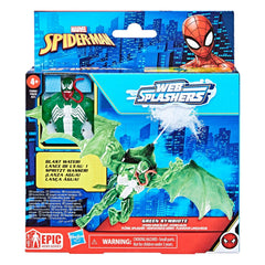 Spider-Man Epic Hero Series Web Splashers Action Figure Green Symbiote Hydro Wing Blast 10 cm 5010996194619