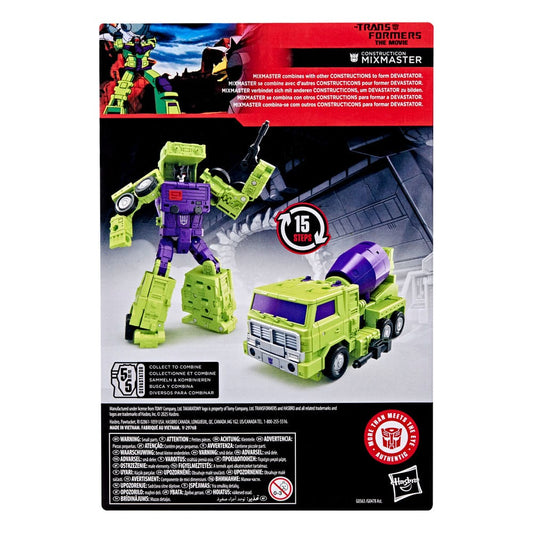 The Transformers: The Movie Studio Series Voyager Class Action Figure Constructicon Mixmaster 16 cm 5010996323521