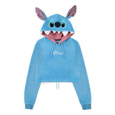Lilo & Stitch Cropped Hooded Sweater Stitch Size S 8718526189209