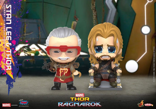 Thor: Ragnarok Cosbaby (S) Mini Figures Stan Lee & Thor 10 cm 4895228604248