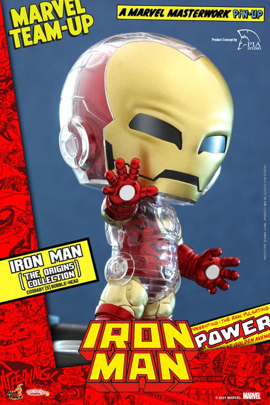 Marvel Comics Cosbaby (S) Mini Figure Iron Man (The Origins Collection) 10 cm 4895228607485