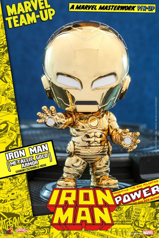Marvel Comics Cosbaby (S) Mini Figure Iron Man (Metallic Gold Armor) 10 cm 4895228608253