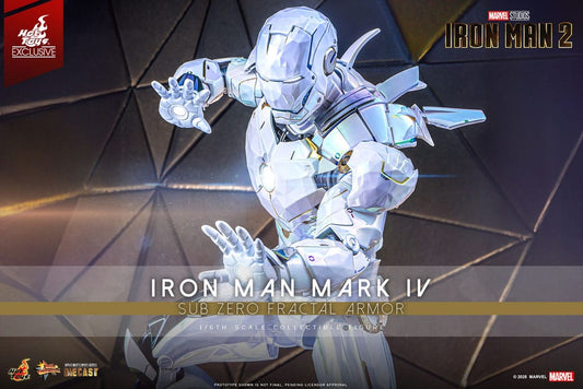 Iron Man 2 Movie Masterpiece Diecast Action Figure 1/6 Iron Man Mark IV (Sub-Zero Fractal Armor) Hot Toys Exclusive 33 cm 4895228622815