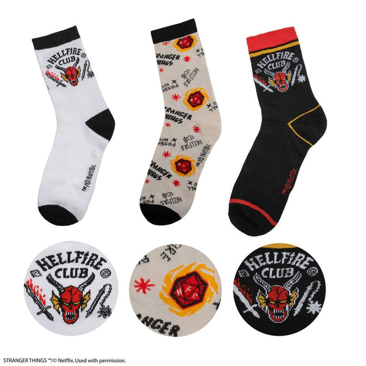 Stranger Things: Hellfire Club Set of 3 Socks 4895205618008