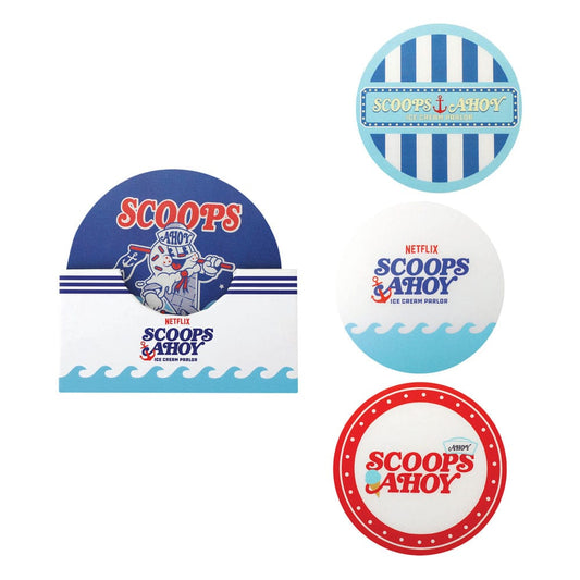 Stranger Things Scoops Ahoy Coaster 4-Pack  4895205617735