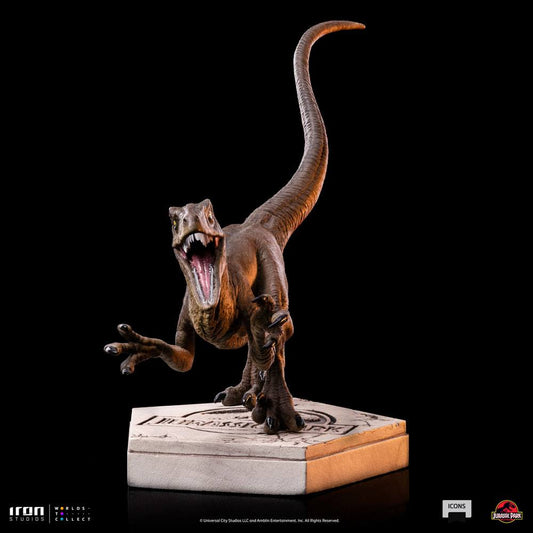 Jurassic World Icons Statue Velociraptor A 9 cm 0618231952014