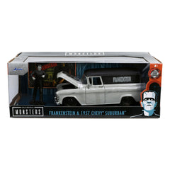 Universal Monsters Diecast Model 1/24 Frankenstein 1957 Chevy Suburban 4006333075988