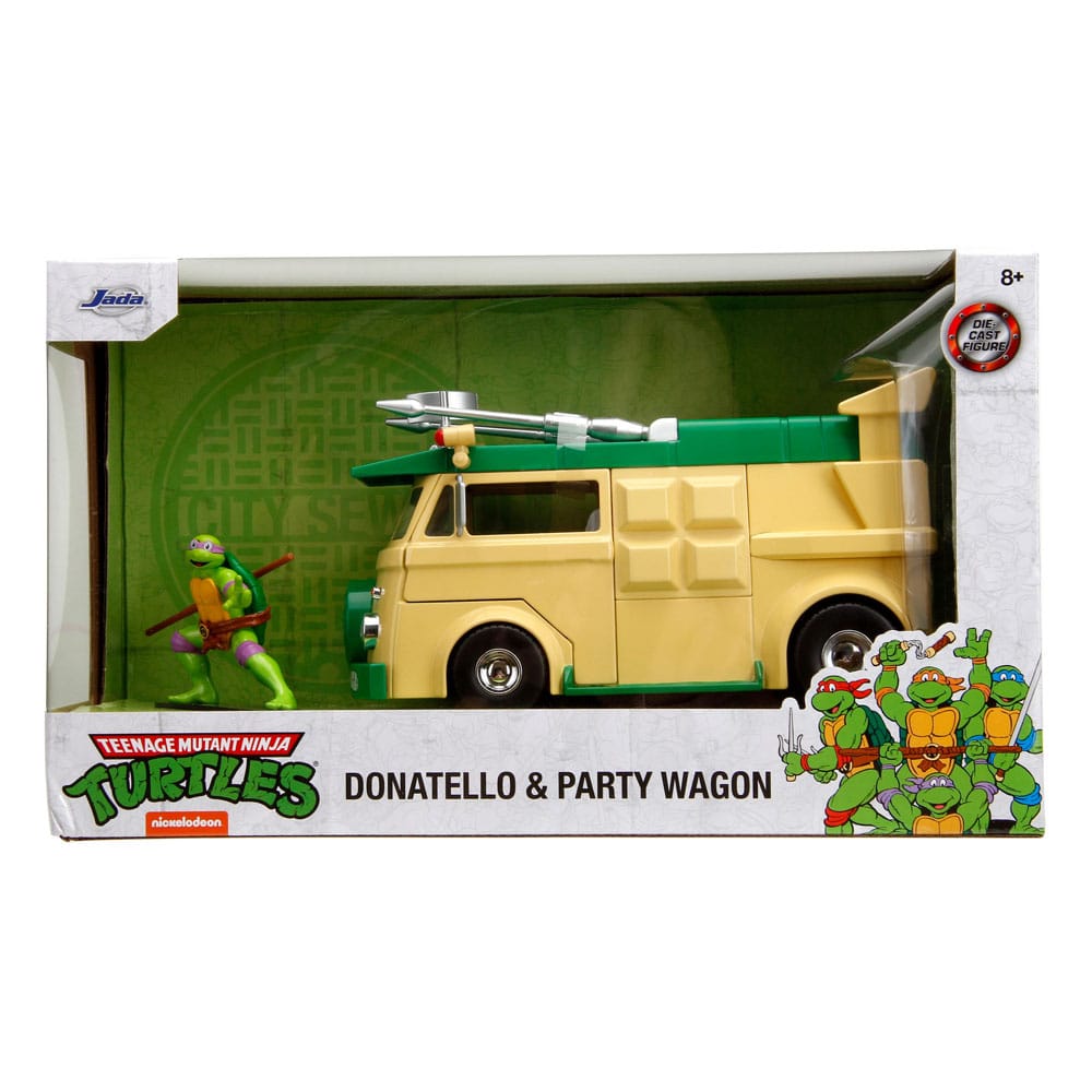 Teenage Mutant Ninja Turtles Diecast Model 1/24 Donatello & Party Wagon 4006333084645