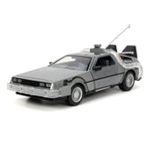 Back to the Future Hollywood Rides Diecast Model 1/24 Back to the Future 1 Time Machine 801310329115