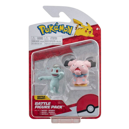Pokémon Battle Figure Set Figure 2-Pack Machop, Snubbull 0191726424376