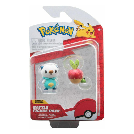 Pokémon Battle Figure Set Figure 2-Pack Applin, Oshawott 0191726480792