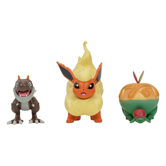 Pokémon Battle Figure Set 3-Pack Appltun, Tyrunt, Flareon 5 cm 0191726481263