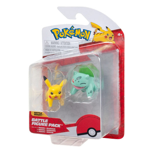 Pokémon Battle Figure First Partner Set Figure 2-Pack Bulbasaur #2, Pikachu #1 0191726709282