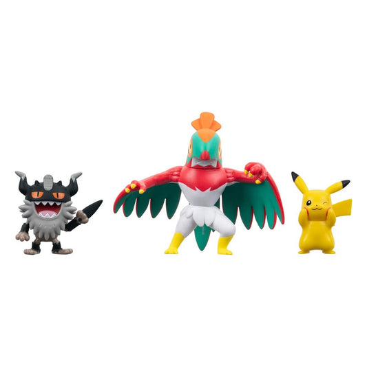 Pokémon Battle Figure Set 3-Pack Pikachu #8, Perrserker, Hawlucha 5 cm 0191726709428