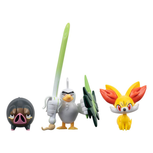 Pokémon Battle Figure Set 3-Pack Fennekin, Lechonk, Sirfetch'd 5 cm 0191726709435