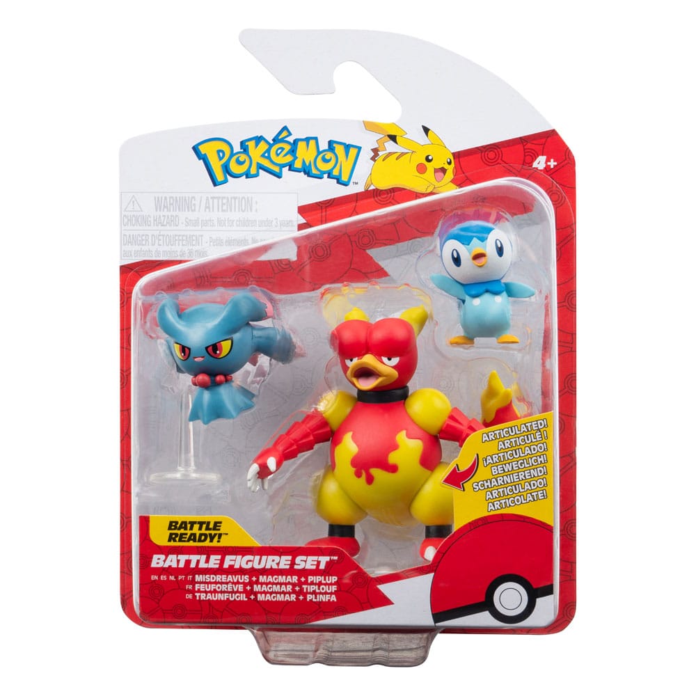 Pokémon Battle Figure Set 3-Pack Piplup, Misd 0191726709459