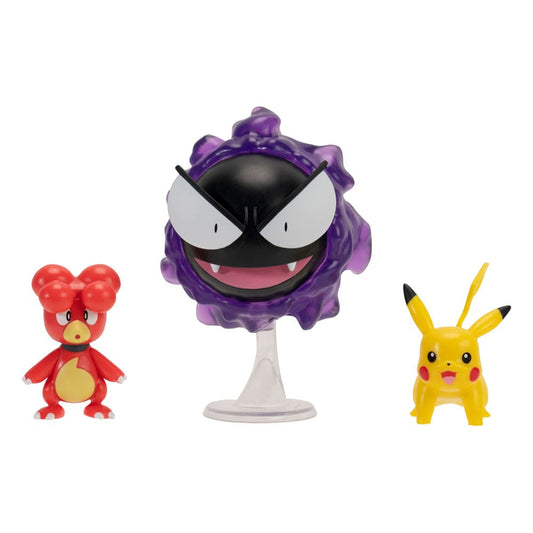 Pokémon First Partner Battle Figure Set Figure 3-Pack Magby, Pikachu & Gastly 0191726755968