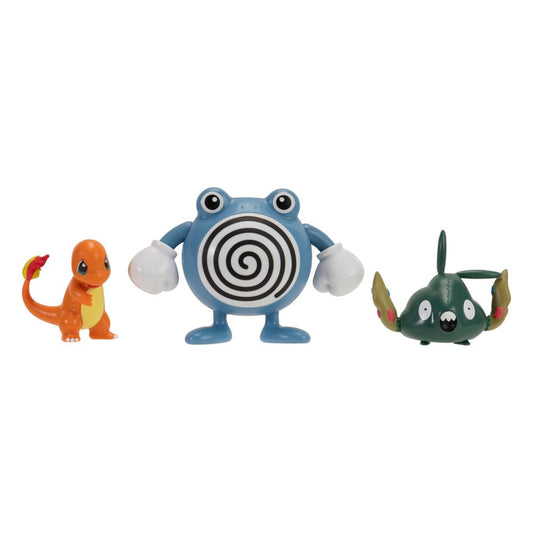 Pokémon First Partner Battle Figure Set Figure 3-Pack Charmander, Trubbish & Poliwhirl 0191726755982