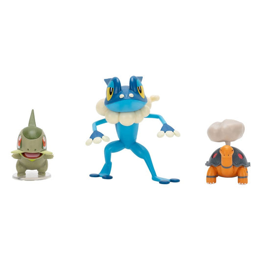 Pokémon First Partner Battle Figure Set Figure 3-Pack Torkoal, Axew & Frogadier 0191726756033