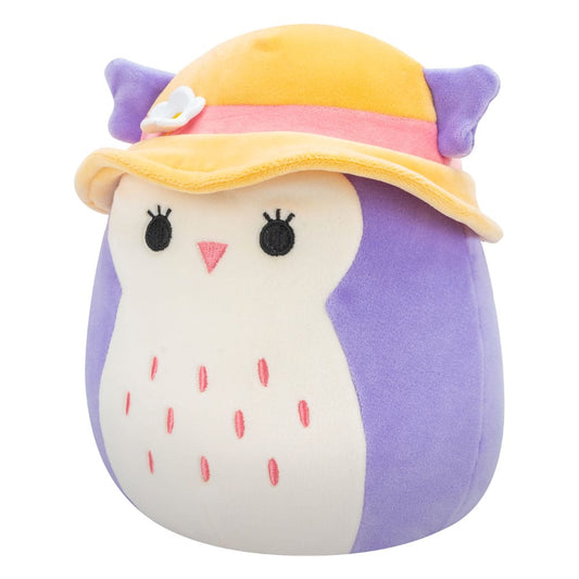 Squishmallows Plush Figure Purple Owl with Sun Hat Holly 18 cm 0196566411456