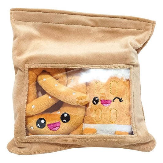 Yummis Together Plush Figures 2 Pack Pretzel & Beer in Take Away Bag 21 cm        8053172181420