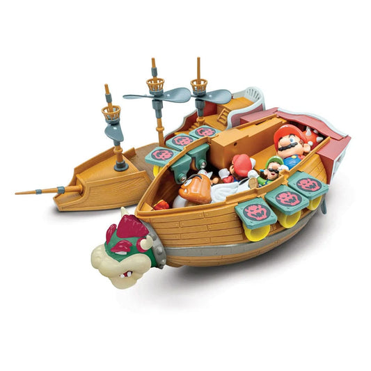 World of Nintendo Super Mario Playset Bowser's Airship Deluxe 0192995404298