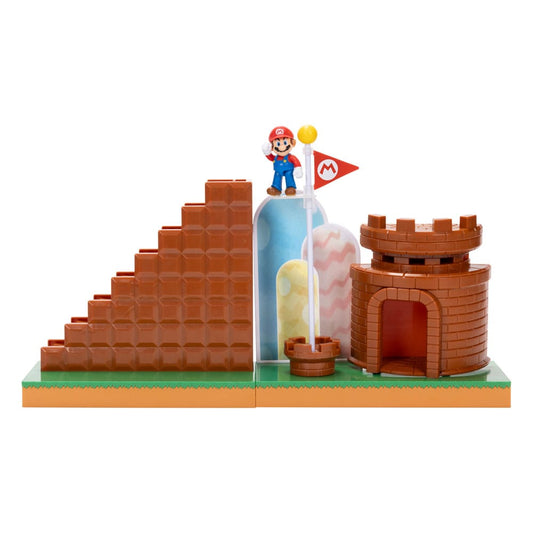 World of Nintendo Super Mario Mini Figure Playset End Level 0192995424357