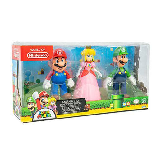 World of Nintendo Action Figure 3-Pack Mushroom Kingdom 10 cm 0039897645117