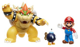 World of Nintendo Action Figure 3-Pack Mario vs. Bowser Lava Battle 0039897645124