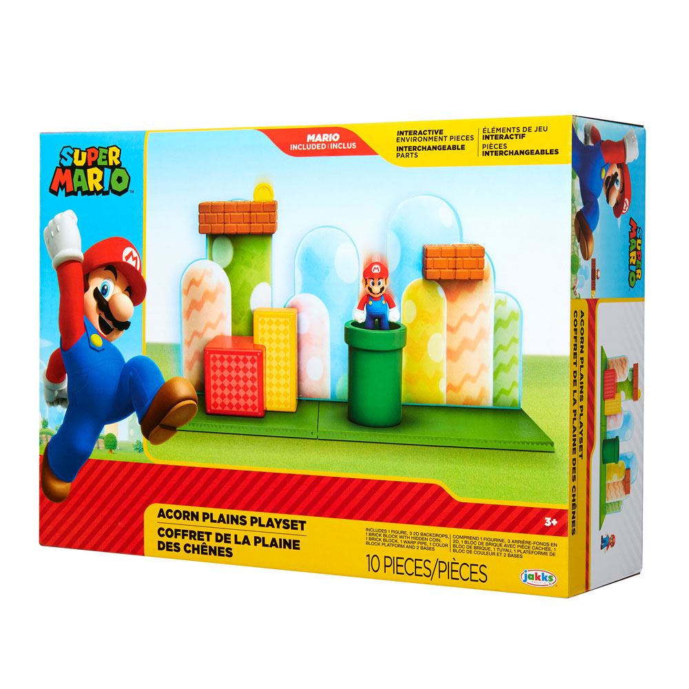 World of Nintendo Super Mario Playset Acorn P 0039897859910