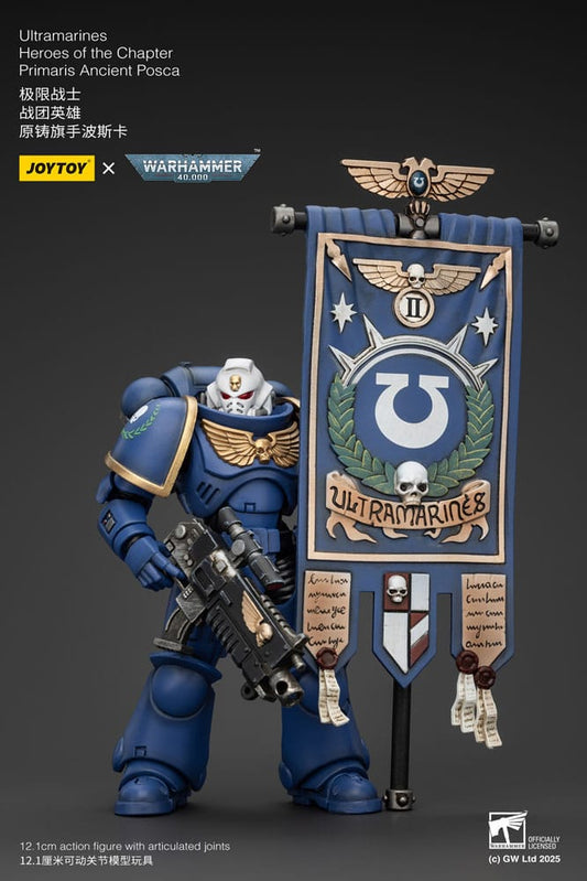 Warhammer 40k Action Figure 1/18 Ultramarines Heroes of the Chapter Primaris Ancient Posca 20 cm 6973130372498