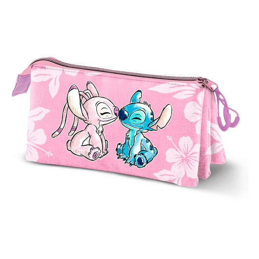 Lilo & Stitch Triple Pencil case Pink 8445118064087