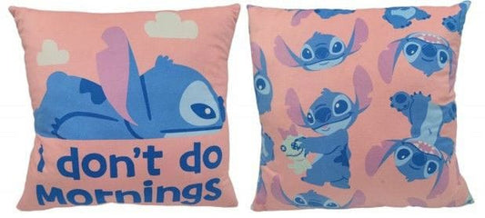 Lilo & Stitch Pillow Stitch I don't do mornings 40 cm 3700891712835