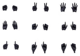 Megami Device M.S.G. Plastic Model Kit 1/1 09 Hand Set Skin Color Black 4934054093809