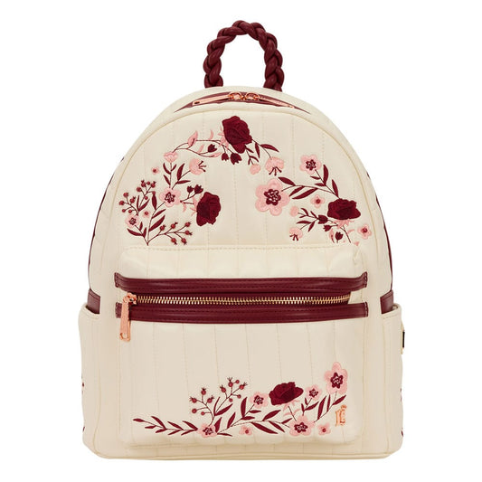 Loungefly Midi Backpack Cream & Red Floral 0671803552425