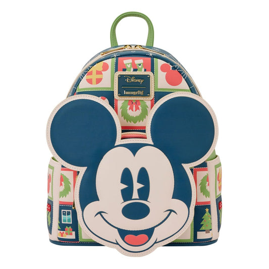 Disney by Loungefly Mini Backpack Mickey and Minnie Holiday 0671803563421
