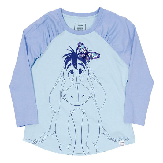 Winnie the Pooh by Loungefly Tee T-Shirt Unisex Eeyore Shirred Raglan Size S 0671803549678