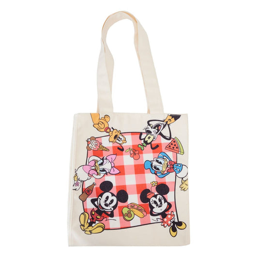 Disney by Loungefly Canvas Tote Bag Mickey and friends Picnic 0671803511569
