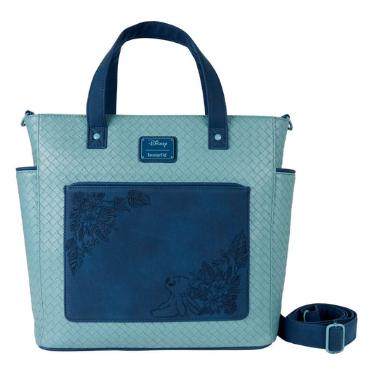 Disney by Loungefly Canvas Tote Bag Convertible Stitch Embroidered  0671803548589