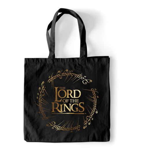Lord of The Rings Tote Bag Gold Foil 5056811512015