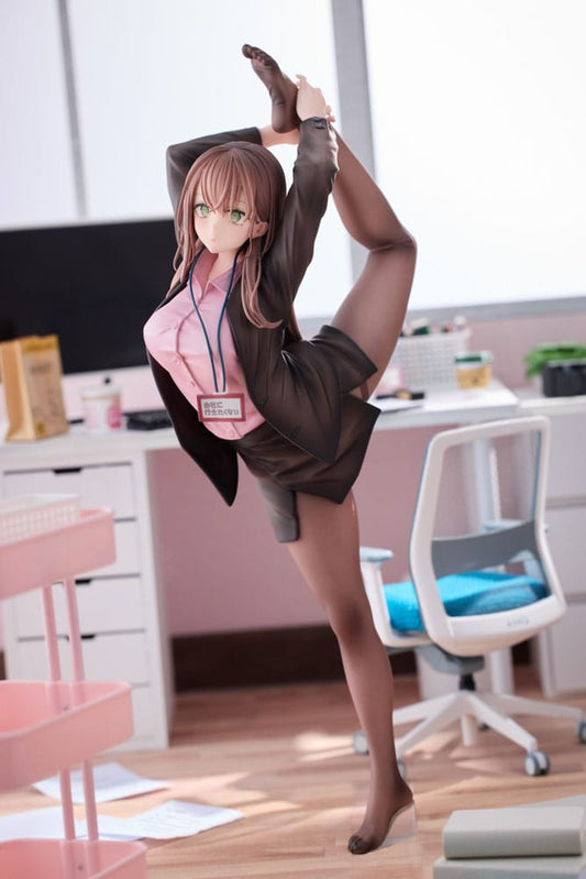 Original Character PVC Statue 1/6 OL-chan Who Doesn't Want to Go to Work Pink Ver. 26 cm 6976539770957